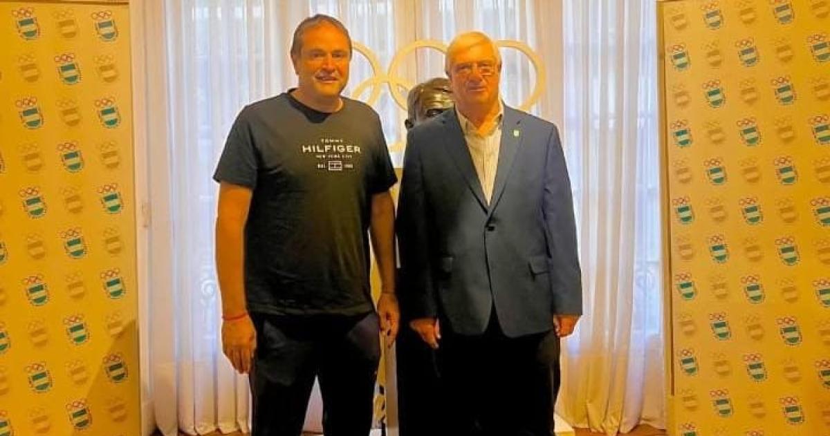El subsecretario de Deportes de La Pampa junto al presidente del COA