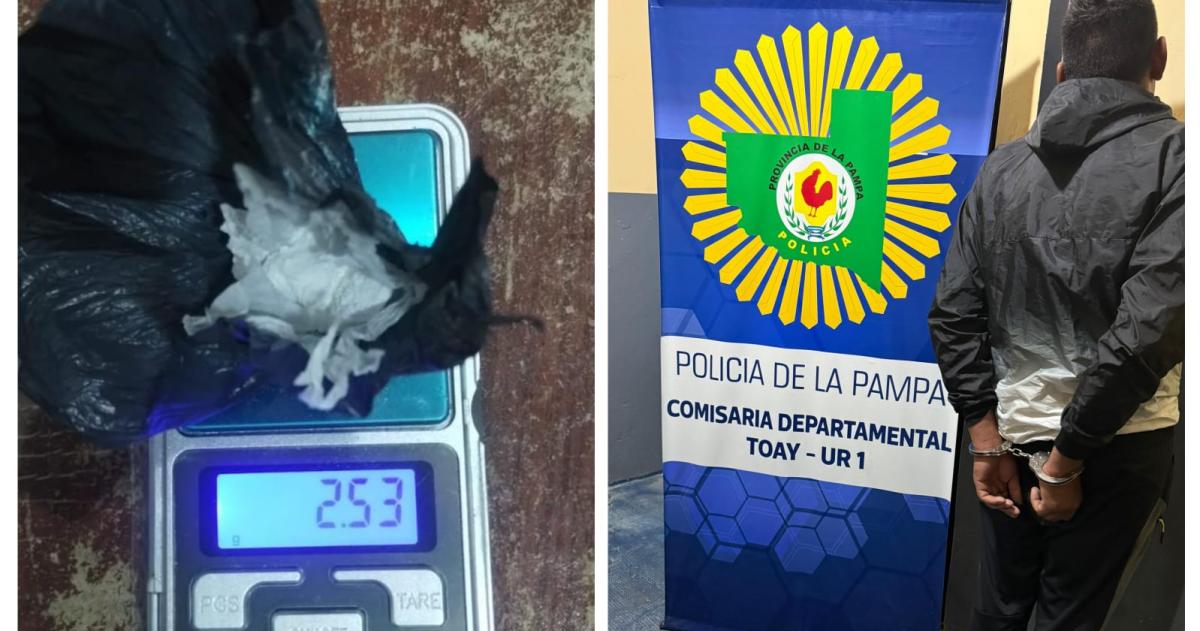 Entre sus pertenencias se halló presencia de estupefacientes