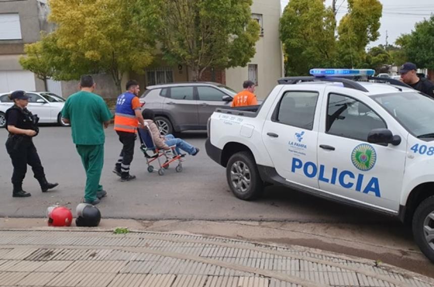 El herido fue trasladado al Hospital Centeno