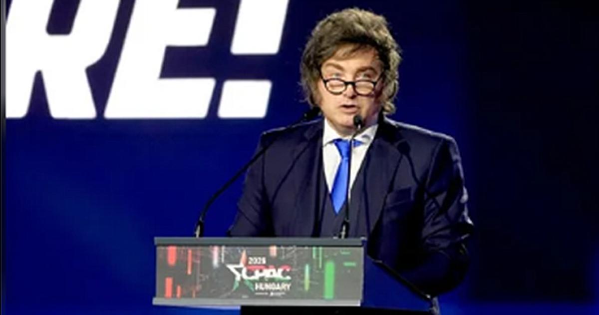 Javier Milei en Hungría