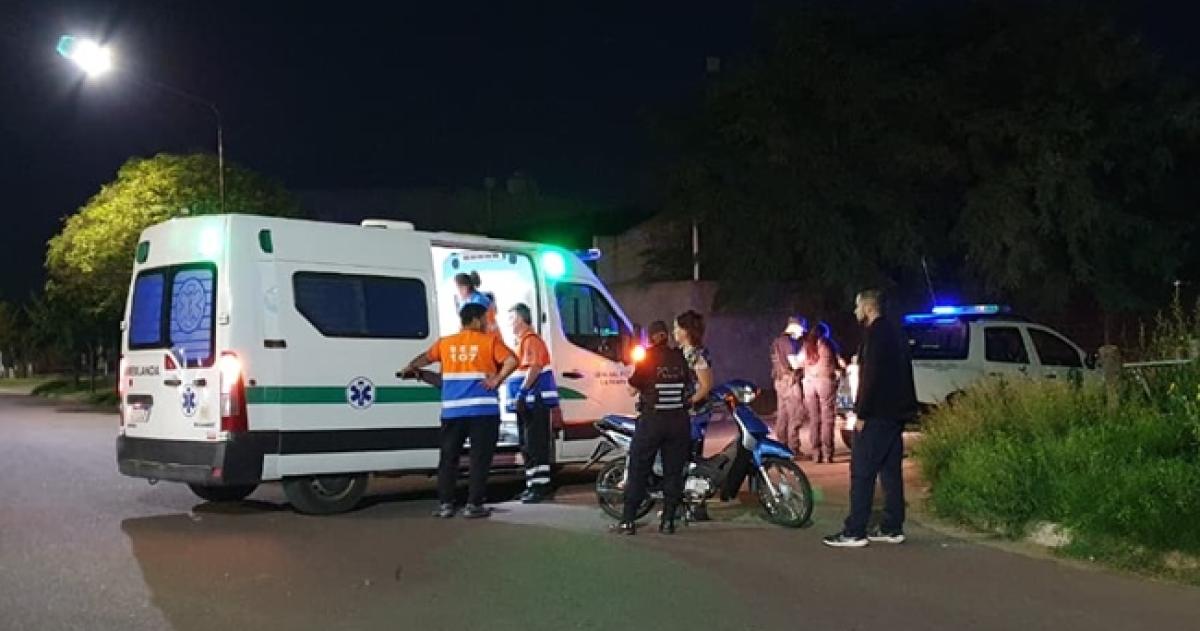 Los dos menores en moto fueron derivados al Hospital Centeno