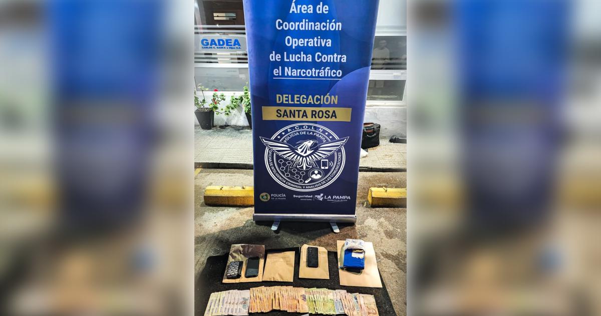 La droga secuestrada en el acceso a Santa Rosa