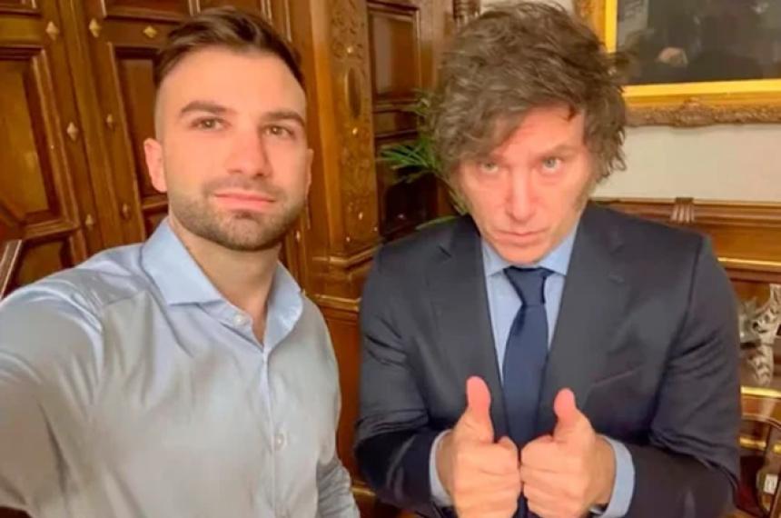 Mauricio Novelli junto al presidente Javier Milei