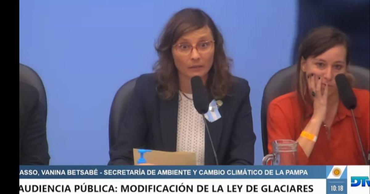 La funcionaria pampeana fue parte de la audiencia p�blica