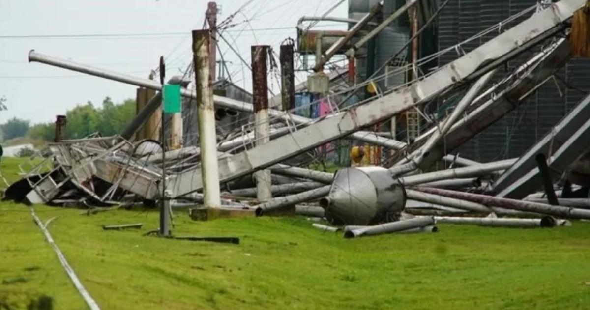 Un tornado causó destrozoz en el sur de Santa Fé