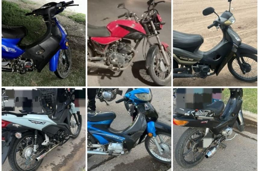 Las motos secuestradas quedaron a disposición del Juzgado de Faltas de Toay