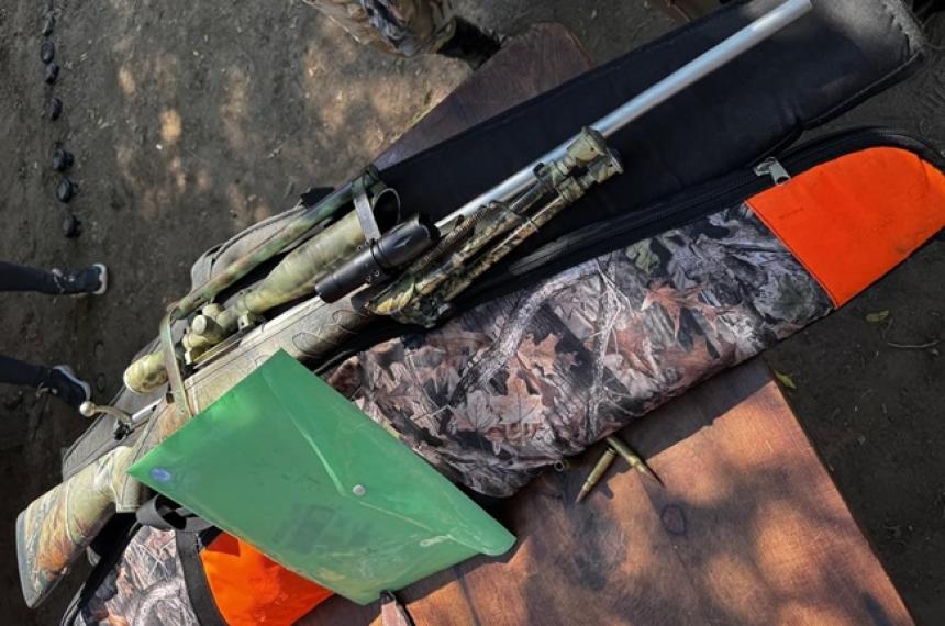 El allanamiento se realizó en un campo de la Ruta Provincial 15