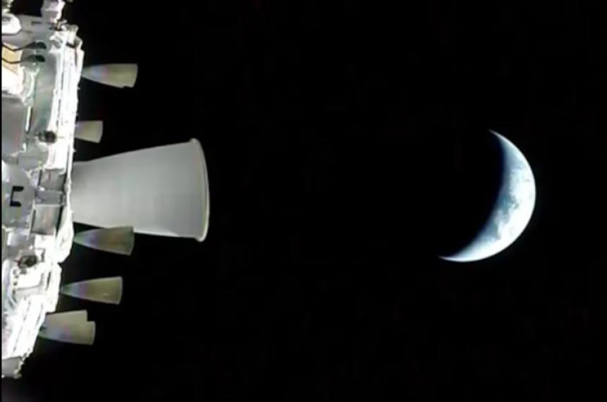 Los astronautas terminaron la maniobra de perigeo en la órbita lunar paso previo a cambiar el rumbo con destino a la Luna (NASA)