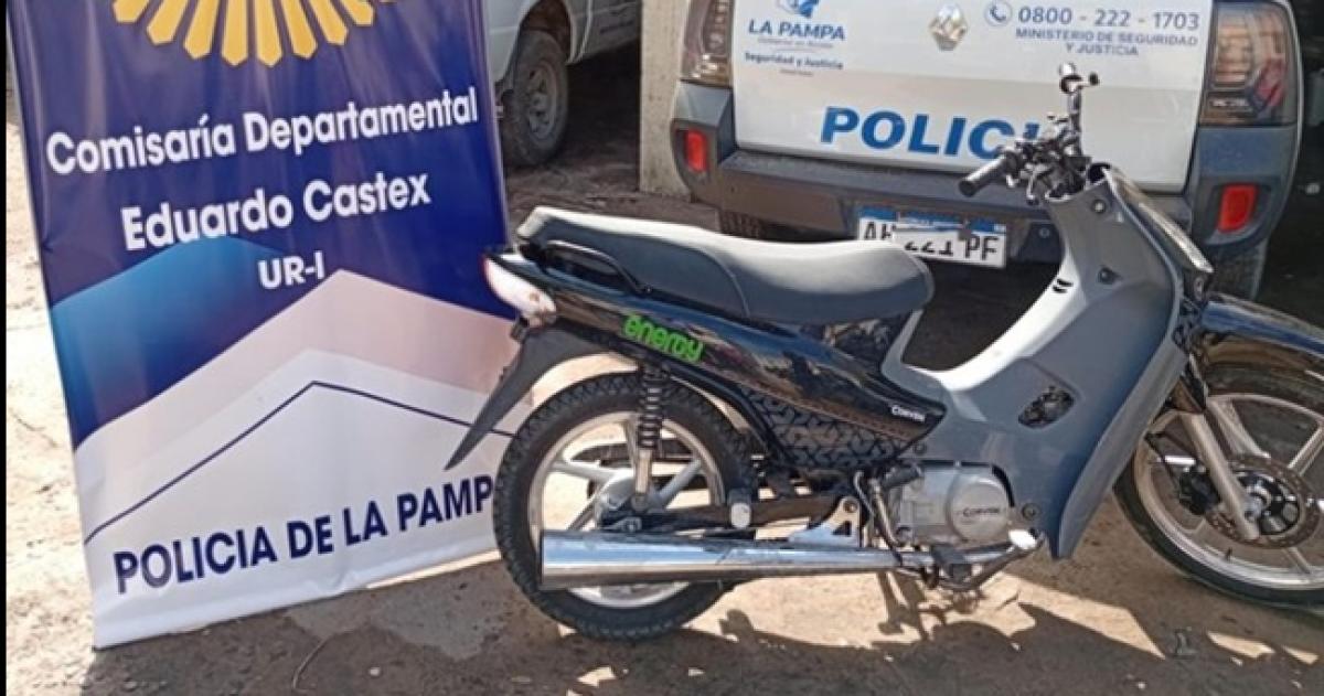 La moto fue recuperada por la policía