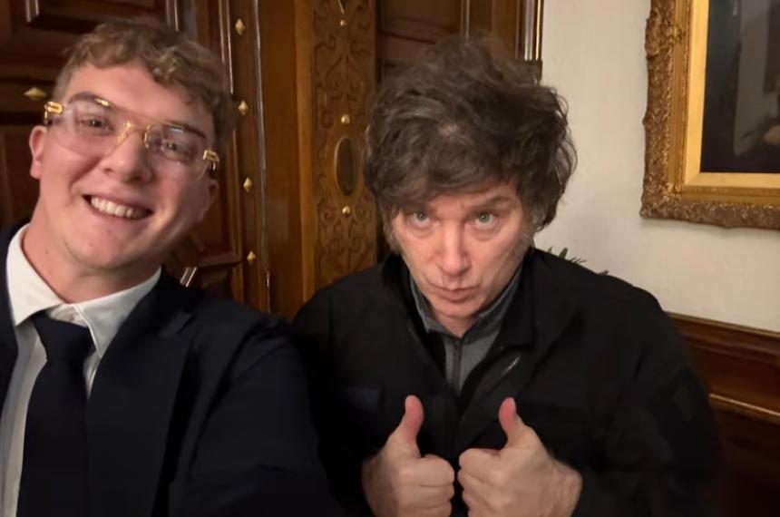 Javier Milei con Hayden Davis