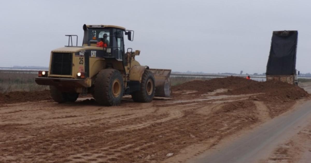 Los trabajos son realizados por la Dirección Provincial de Vialidad