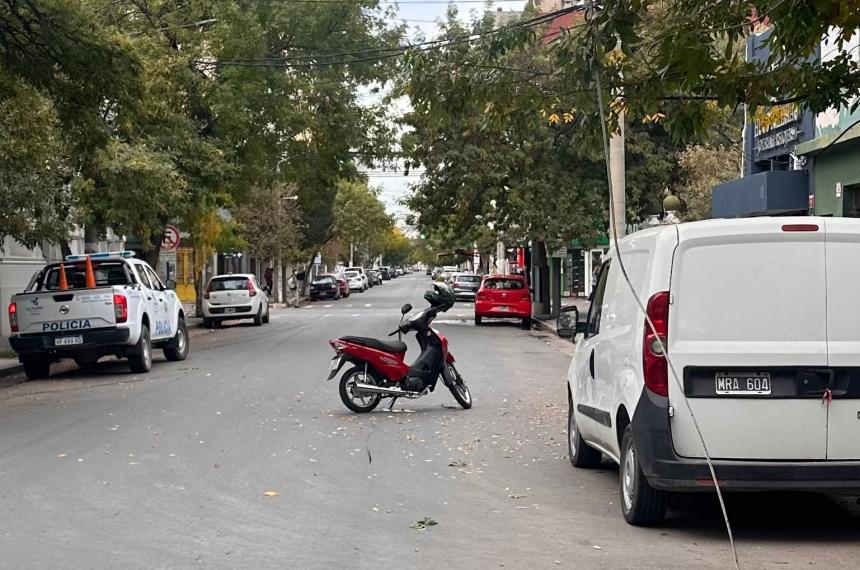 El accidente ocurrió este s�bado por la mañana en la calle Pellegrini