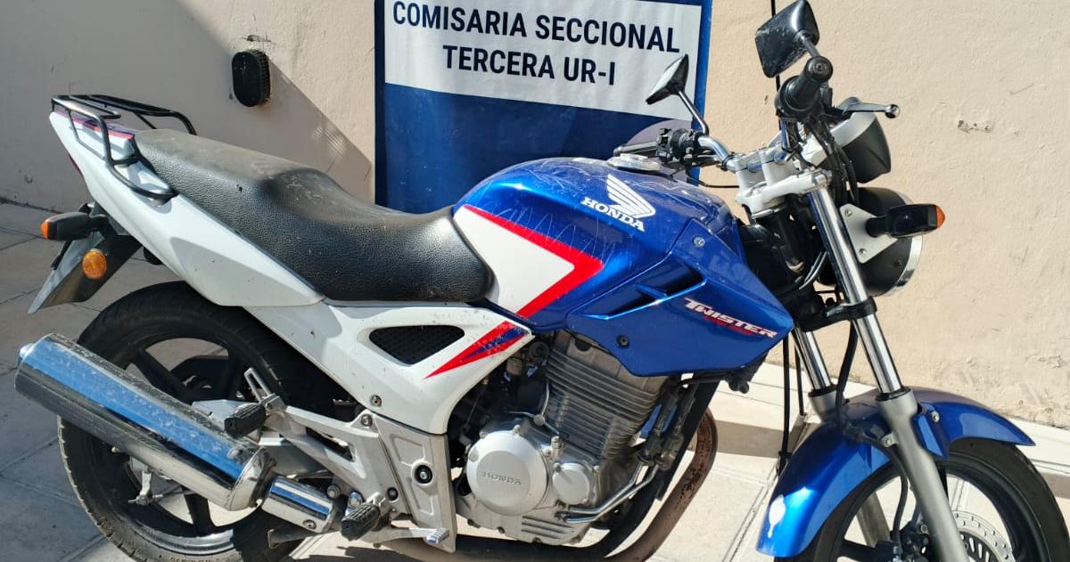 La moto recuperada por la Seccional Tercera