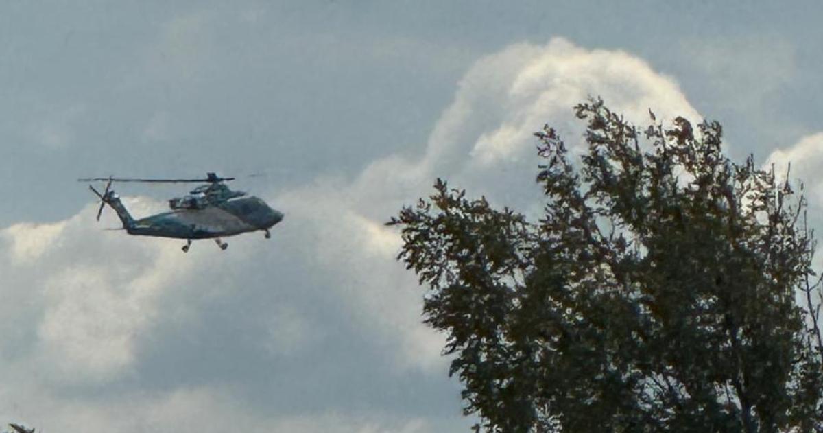 El helicóptero Presidencial en el cielo santarroseño Aterrizó en el Aeropuerto capitalino