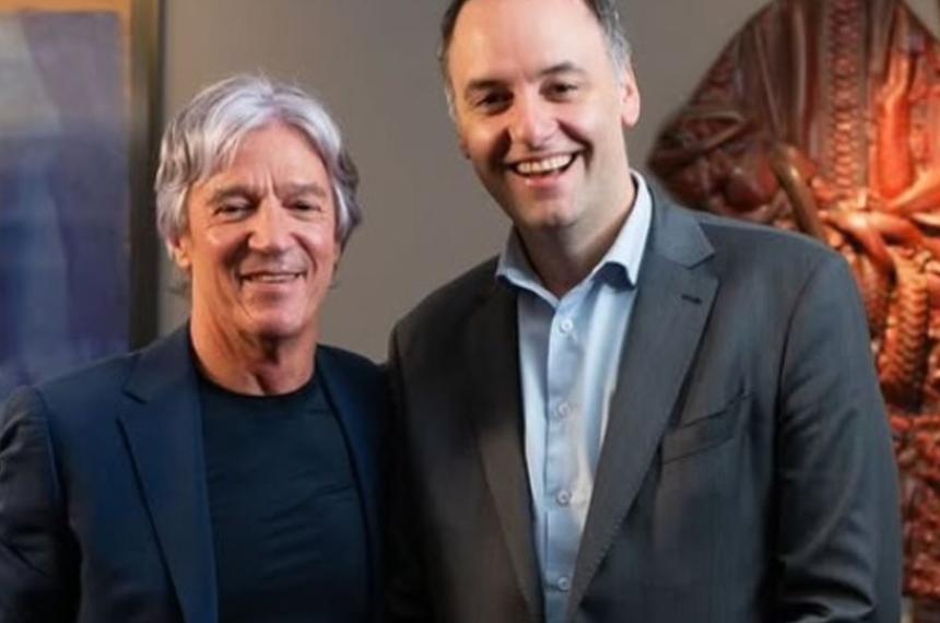 Manuel Adorni y su amigo Marcelo Grandio