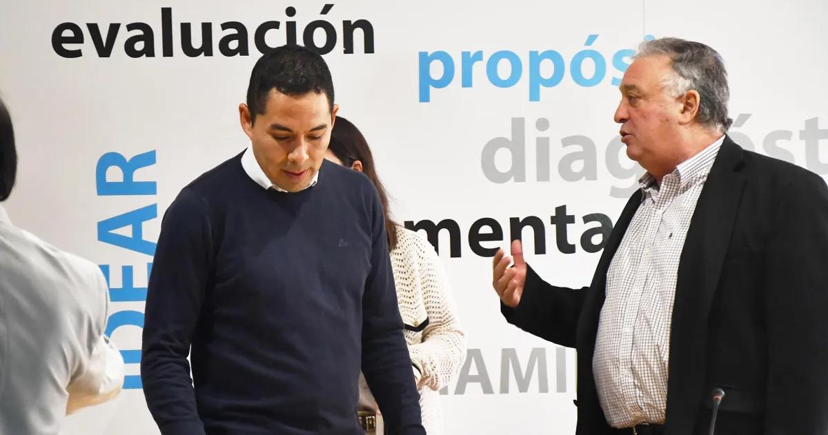 El intendente Leonel Monsalve en su visita a la Legislatura en el mes de marzo