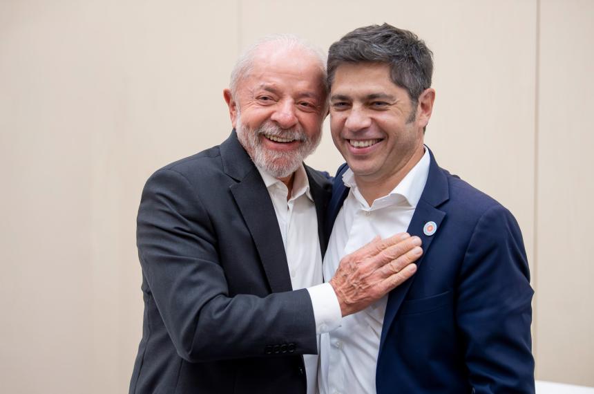 Axel Kicillof y Lula en Barcelona
