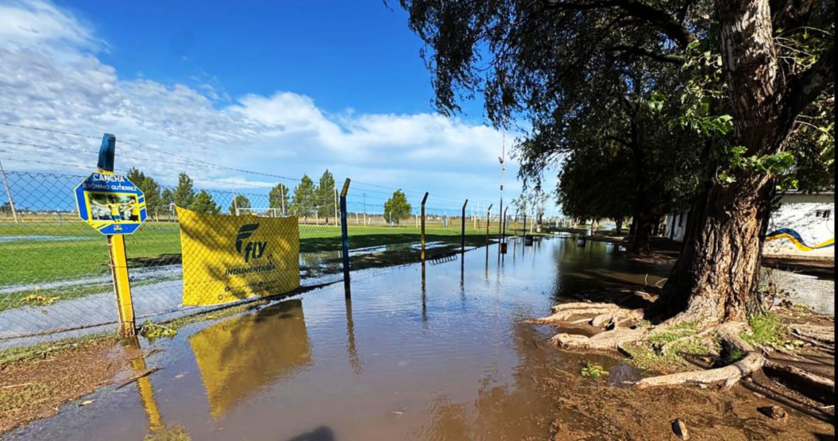 La cancha del predio de All Boys quedó bajo el agua