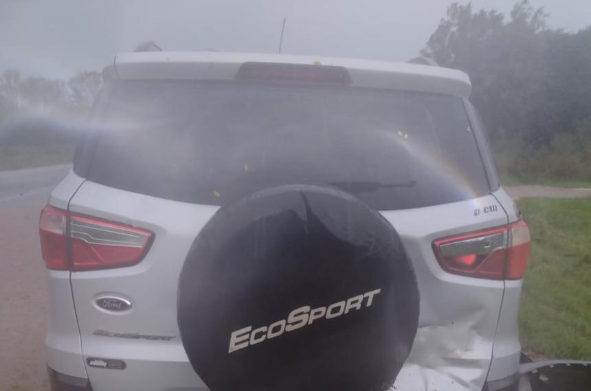 Uno de los vehículos involucrados en el siniestro vial