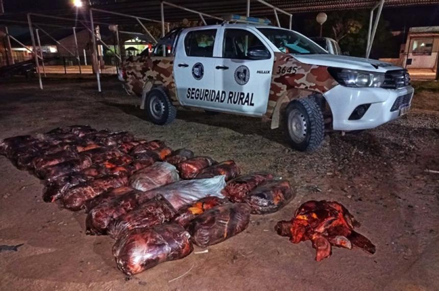 La mercadería fue secuestrada en distintos operativos a cargo de Seguridad Rural