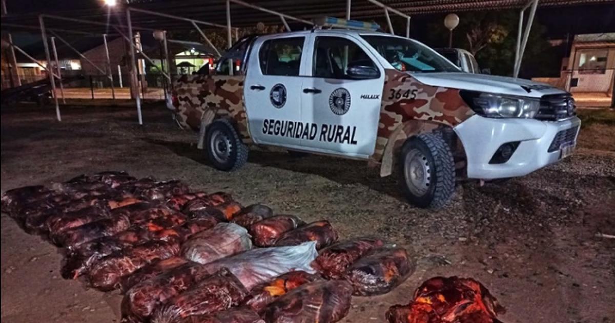 La mercadería fue secuestrada en distintos operativos a cargo de Seguridad Rural