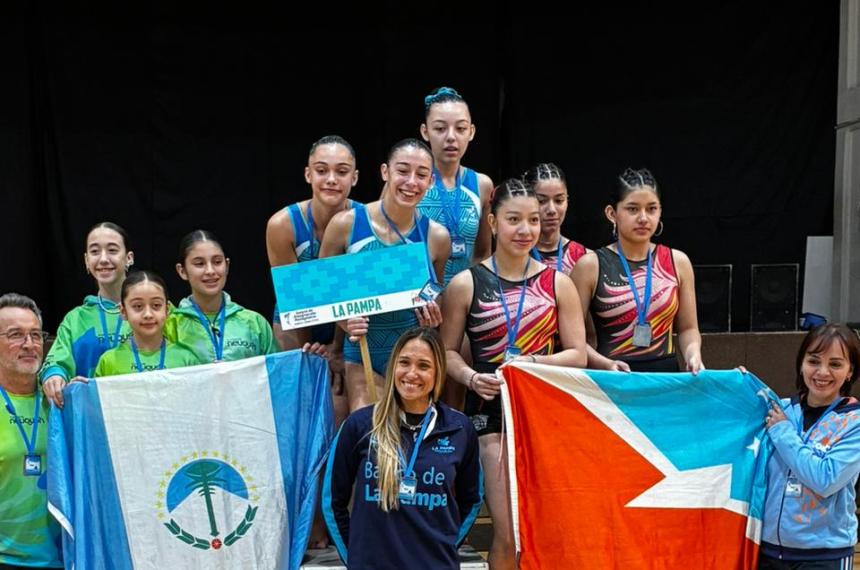 Podio de la gimnasia pampeana