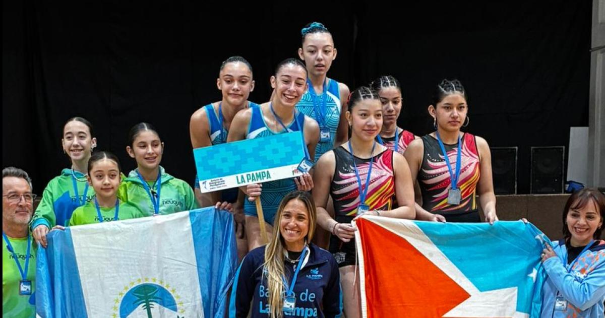 Podio de la gimnasia pampeana