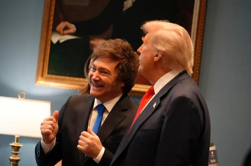 El Presidente de EEUU Donald Trump y el presidente argentino Javier Milei