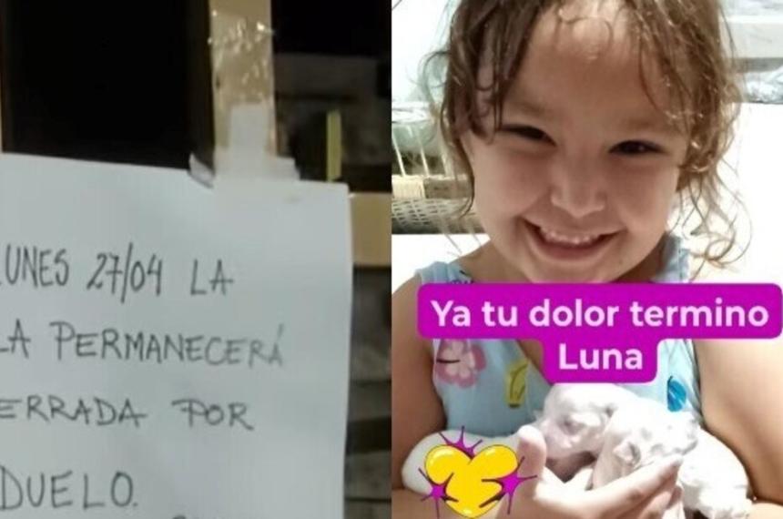Luna Jazmín Se golpeó el viernes en el recreo y el domingo murió