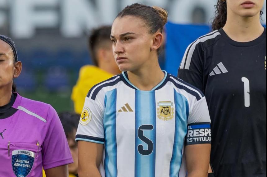 La pampeana Agustina Maldonado en otro compromiso con la celeste y blanca