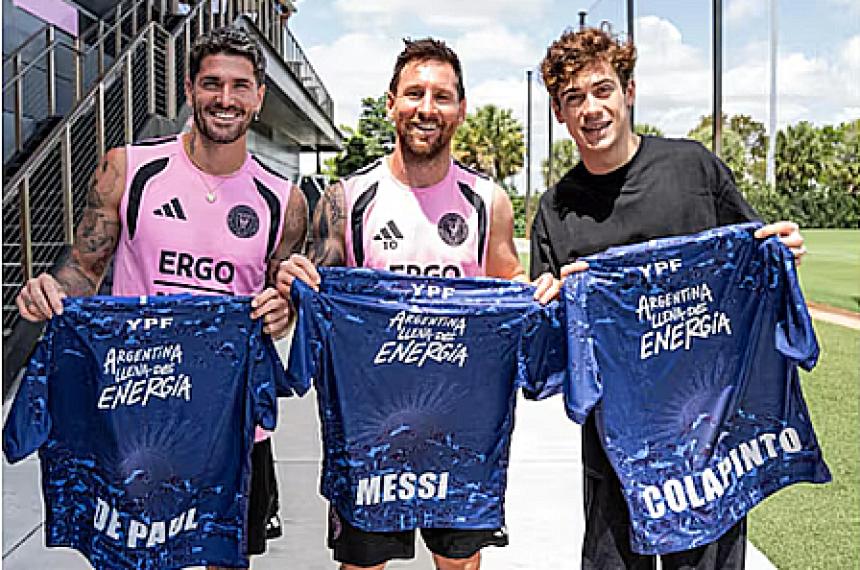 Lionel Messi Rodrigo De Paul y Franco Colapinto se reunieron en Miami