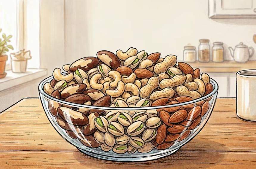 Un puñado de frutos secos puede aportar nutrientes esenciales seg�n recomendaciones de expertos en alimentación saludable