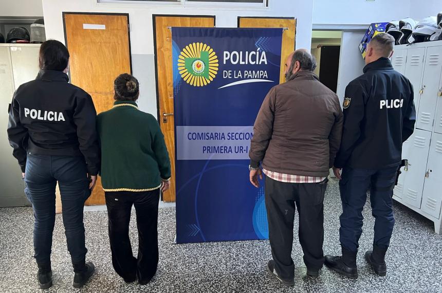 La pareja detenida por la Seccional Primera