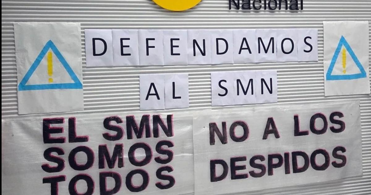 El personal del Servicio Meteorológico Nacional cumplir� el jueves 30 de abril un paro en rechazo a los despidos en el organismo