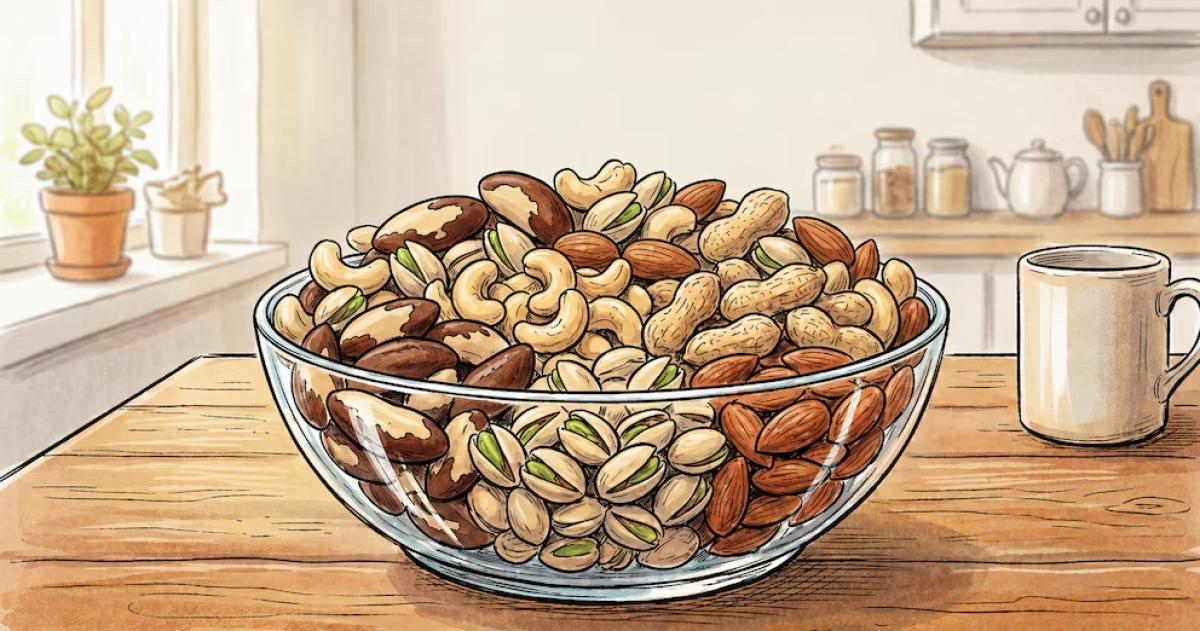 Un puñado de frutos secos puede aportar nutrientes esenciales seg�n recomendaciones de expertos en alimentación saludable