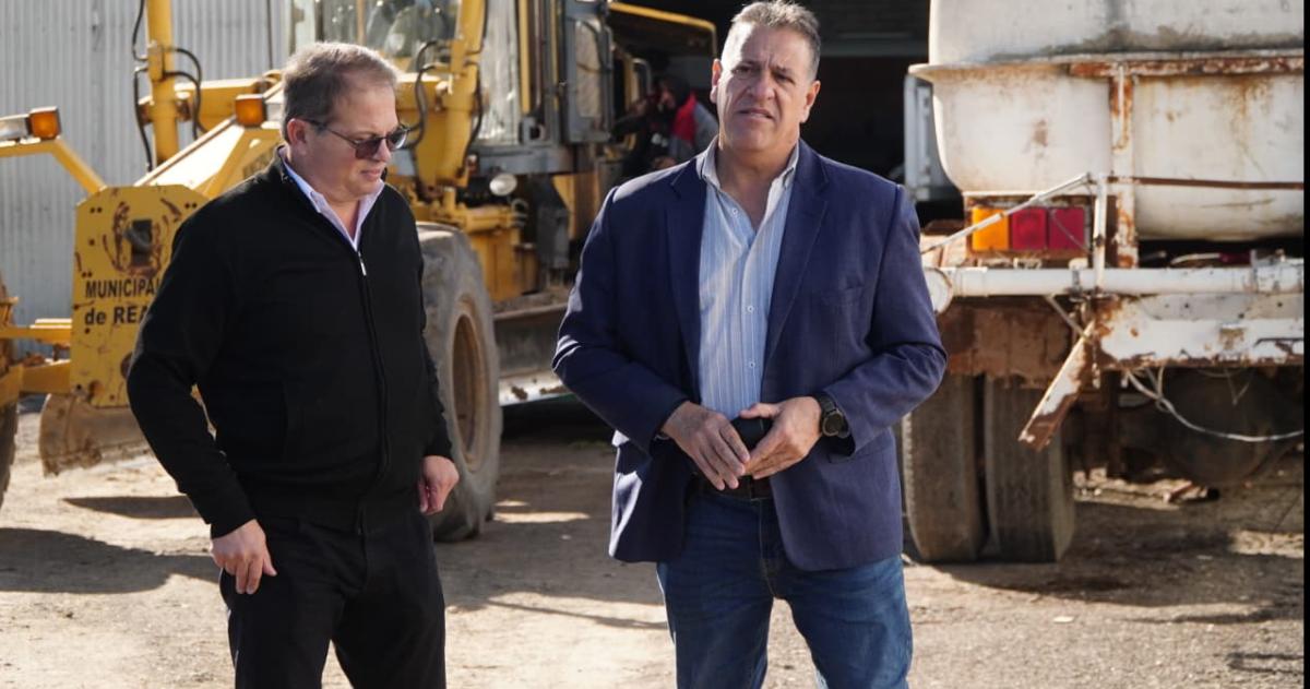 Fern�ndez junto al intendente de Realicó Facundo Sola