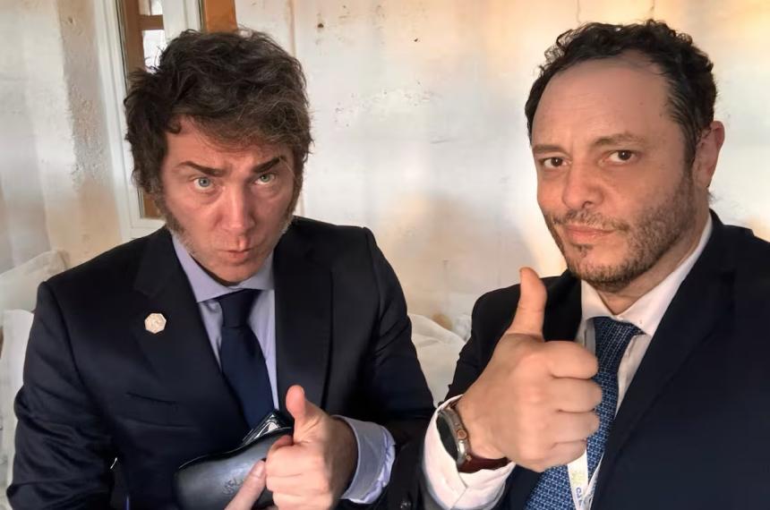 Javier Milei y el ex titular de Nucleoeléctrica Demian Reidel