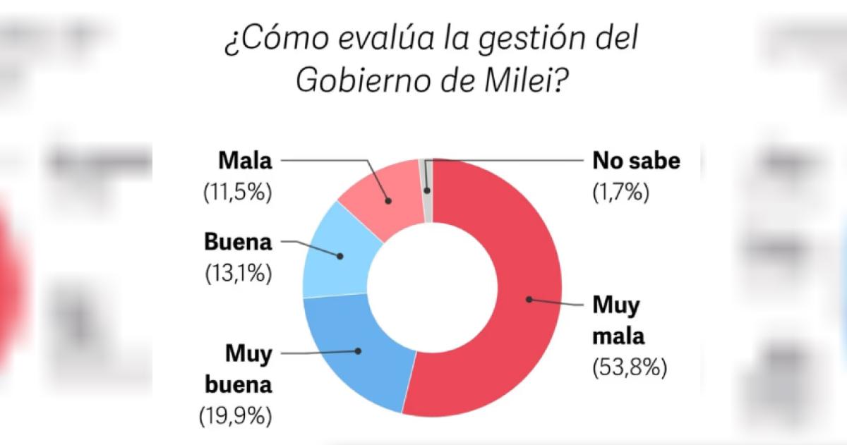 En la encuesta 607-en-porciento- de los argentinos rechaza la reelección de Javier Milei