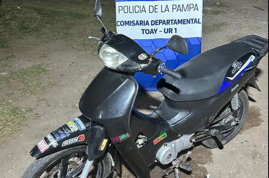 La moto recuperada por la Seccional Quinta