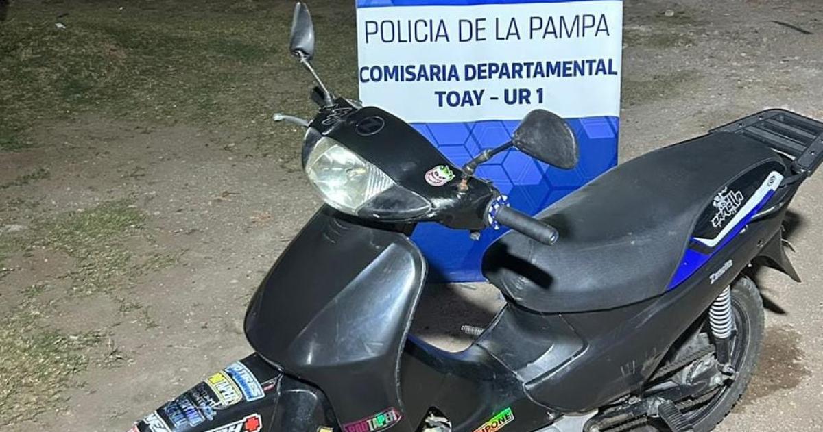 La moto recuperada por la Seccional Quinta