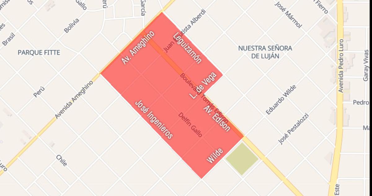 El mapa muestra el lugar donde se producir� el corte este jueves