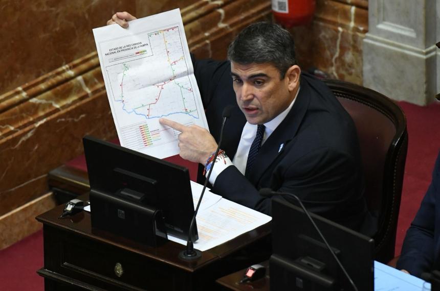El legislador pampeano cuestionó la par�lisis de la obra p�blica y el deterioro de los corredores nacionales 151 152 188 y 35