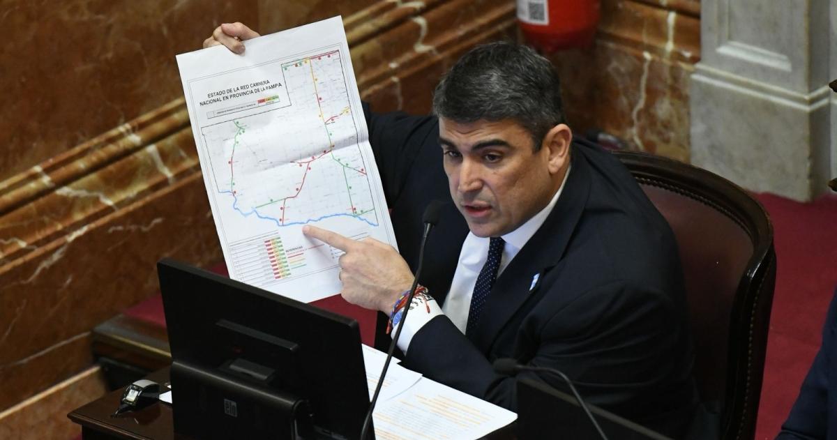 El legislador pampeano cuestionó la par�lisis de la obra p�blica y el deterioro de los corredores nacionales 151 152 188 y 35