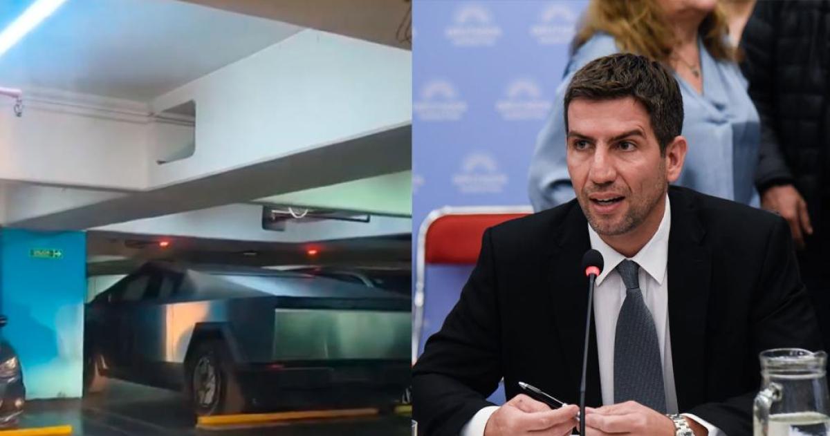 Un diputado libertario llegó al Congreso en una Tesla Cybertruck