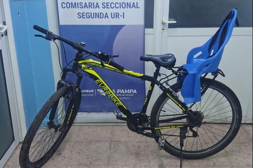 La bicicleta sustraída fue devuelta a su propietaria
