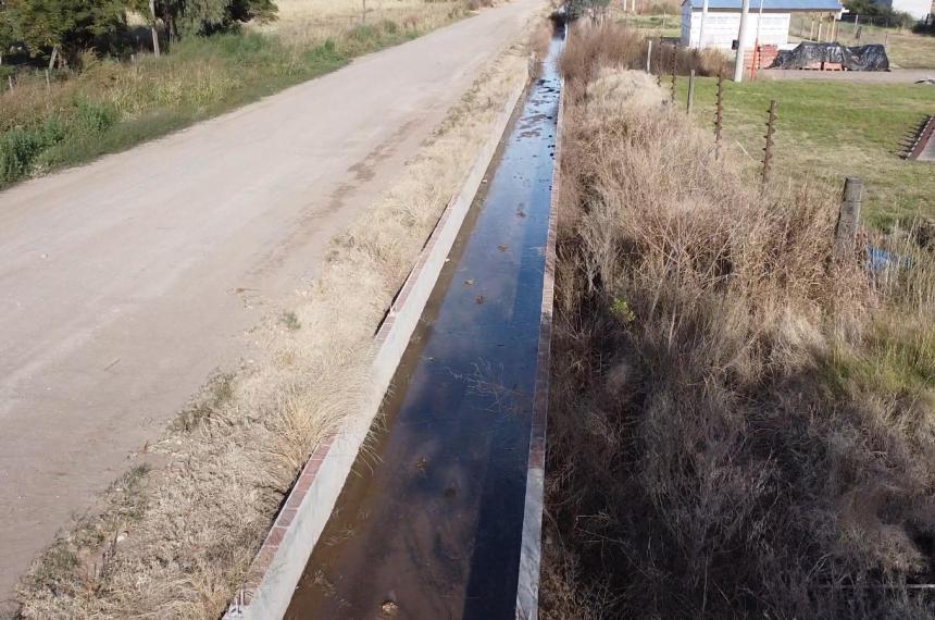 El canal est� revestido para prevenir anegamientos