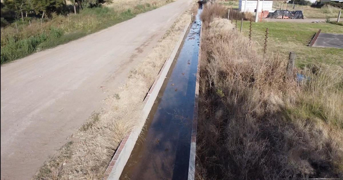 El canal est� revestido para prevenir anegamientos