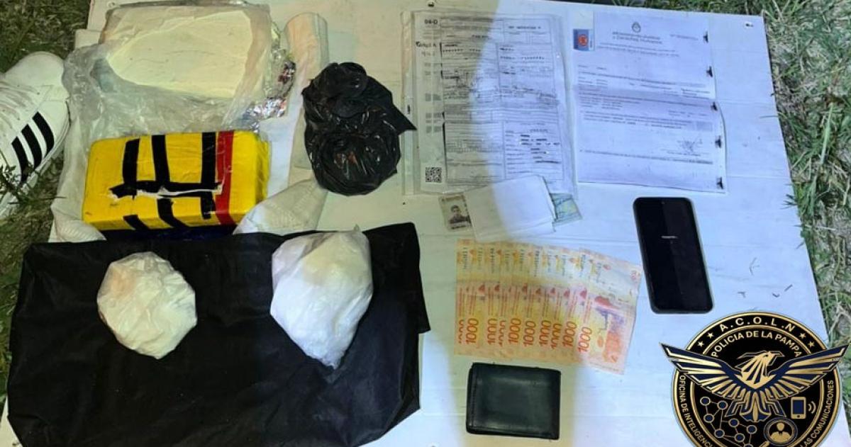 La droga secuestrada a la vera de la Ruta Provincial 70