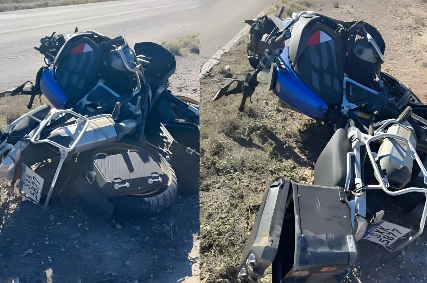 La moto sufrió importantes daños