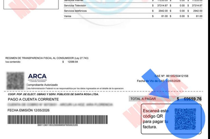 Una factura demostrativa de CPE